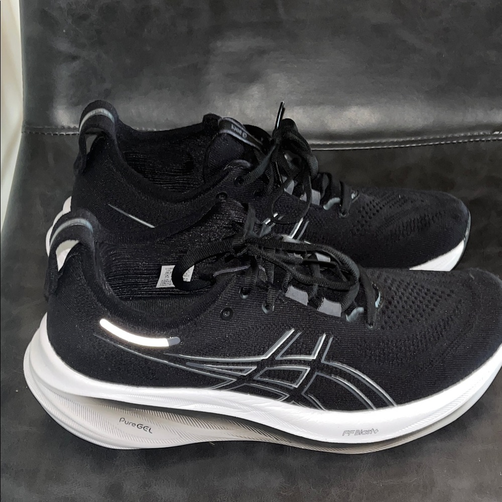 ASICS Black and White Athletic Shoes
